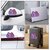 Autocollants 3D en gros à effet de mouvement, les plus populaires, lenticulaires, imperméables, manga et anime pour ordinateur portable, décoration murale et décalcomanies de voiture