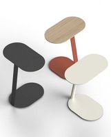 Plateau rond noir mat pour canapé Plateau en marbre de haute qualité et table d'appoint en forme de C
