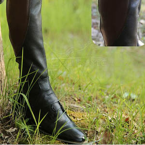 Factory Direct Black Riding Chaps Nouveautés Adult Wear Bulk Supply Half Chaps équestres pour hommes et femmes Fabriqué au Pakistan - Product Image 6