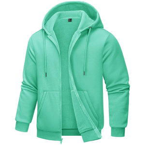Sweat à capuche zippé en molleton de coton recyclé 100% coton 280 GSM Faible MOQ Services de fabrication de mode durable - Product Image 1