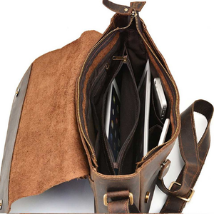 Handmade Vintage Genuine Leather <b>Laptop</b> Sling <b>Messenger</b> Crossbody Office <b>Bag</b> Premium Waterproof Eco-Friendly Adjustable Strap - Product Image 4