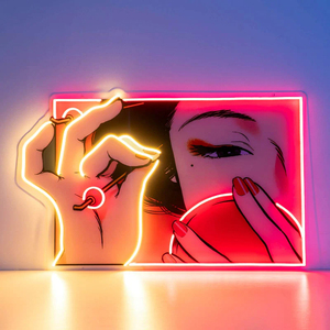 Personalizado UV Impresso <span class=keywords><strong>Led</strong></span> Neon Sign Store Business Wall Decoração <span class=keywords><strong>Led</strong></span> Iluminando Sinal Senhoras Estilo <span class=keywords><strong>Led</strong></span> Neon Sign para Wall Decor - Product Image 1