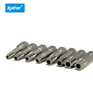 RALTER Industrial DIY Taiwan 1/4H*25mm Torx Series <b>Security</b> Tamper Proof Insert Bit Sandblasted Finish S2 1" Bit - Product Image 1
