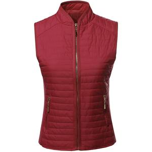 Gilet d'équitation sans manches chaud et léger en polyester, fermeture éclair, veste gonflée pour femmes, vente chaude - Product Image 4