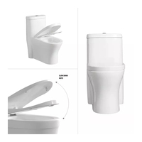 Toilettes Céramiques Modernes de Luxe Blanches, WC Posé au Sol Une ou Deux Pièces, Siphon à Évacuation Horizontale pour Réservoir Caché, Usage Hôtelier