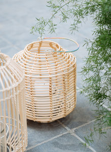 Vietrustic Modern Garden <b>Lantern</b> Glass Candle Holder Bamboo <b>Rattan</b> <b>Lantern</b> Wicker Holder Candle - Product Image 4