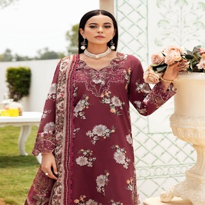 Eid saled ชุดเดรสทำงานปักลายสามชิ้นสำหรับผู้หญิงอินเดียและปากีสถาน - Product Image 6