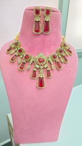 ชุดสร้อยคอคุณภาพพรีเมียม ดีไซน์สวยงาม งานประณีตหรูหรา เหมาะสำหรับงานแต่งงาน งานเฉลิมฉลอง และงานปาร์ตี้ มีหลายสีให้เลือก - Product Image 2