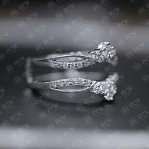 0,30 TCW redondo brillante corte único Moissanite 925 anillo de plata esterlina regalo de aniversario joyería para Mujeres enamoradas - Product Image 5