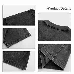 T-shirt 100% coton Acidwash pour hommes, confortable, élégant et décontracté, avec qualité durable et imprimé à la mode - Product Image 5