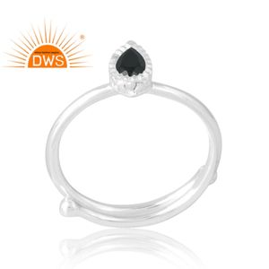 Última venta 925 anillo de piedras preciosas espinales negras naturales de plata esterlina joyería personalizada para mujeres regalo para ella - Product Image 1