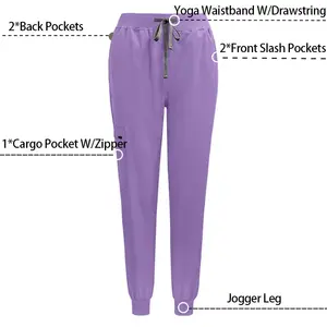 Uniforme de enfermería elástico con cuello en V personalizado para mujer uniforme médico de manga corta para el personal del hospital - Product Image 5