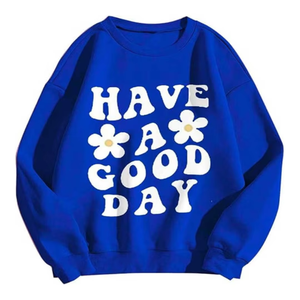 Sudadera Oversize de Poliéster/Algodón para Mujer, Estilo Urbano, con Logotipo Personalizado, Hombros Caídos, para Otoño e Invierno - Product Image 2