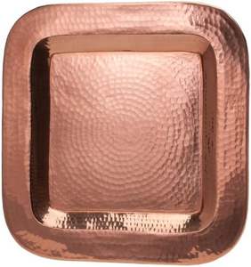 Placa de cargador de metal de cobre martillado ecológico variedad lujosa para eventos de mesa de boda MOQ 100PCs - Product Image 2