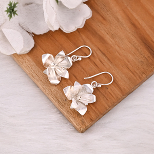 Pendientes de Plata de Ley 925 Hechos a Mano con Diseño Étnico, Joyería Fina Personalizada, Pendientes de Plata Lisos para Bodas - Product Image 4