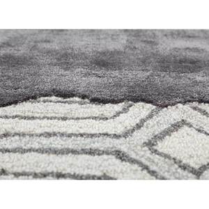 Tapis en laine et viscose tufté à la main Tra-15048, motif abstrait « Allées ivoire », pour la maison et la chambre, rectangulaire 4m, épaisseur 10mm - Product Image 3