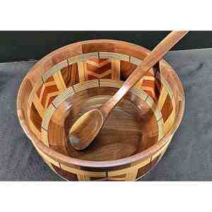 Conception personnalisée et fabrication artisanale de bol à riz de qualité d'exportation pour fêtes en bois de noyer avec qualité d'exportation - Product Image 3