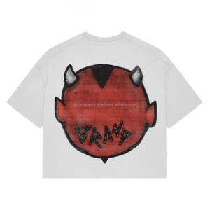 Personalizado sin costuras 280 GSM Heavy Weight Box Fit 100% algodón Drop Shoulder Oversized Cropped Boxy camisetas para Unisex - Product Image 4