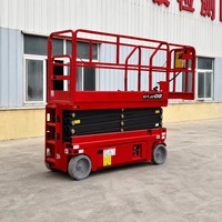 Plateforme de travail aérienne mobile à ciseaux électriques de 7 m, équipement de levage hydraulique, extension de 0,9 m, machinerie de construction