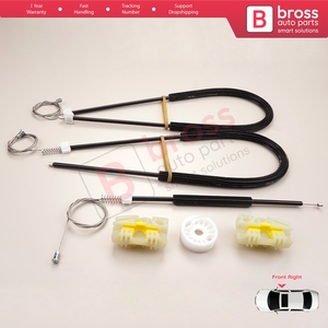 BWR 816 Kit de reparación de regulador de ventana puerta delantera derecha 6J4837402 para Seat Ibiza MK4 5 puertas 20082016 Bross Auto Parts - Product Image 3