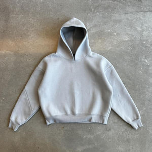 เสื้อฮู้ดดี้ทรงบ็อกซี่แบบไม่มีเชือกผูก คุณภาพสูงจาก Sportish Impex ผลิตจากผ้าฝรั่งเศสเทอร์รี่ 100% น้ำหนักมาก แบบเรียบ - Product Image 1