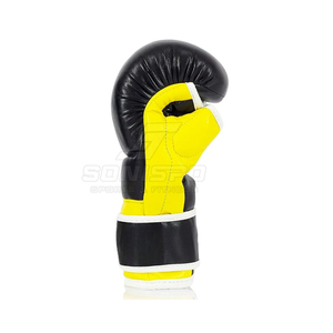 Venta directa de fábrica, guantes de cuero MMA personalizables, guantes de entrenamiento con cordones, servicio OEM, boxeo que absorbe la humedad de alta calidad - Product Image 5