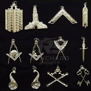 Accesorios de la Masonería, Conjunto de Collar y Joyas de Masonería, Regalia Masónica Completa para Miembros de la Logia - Product Image 5