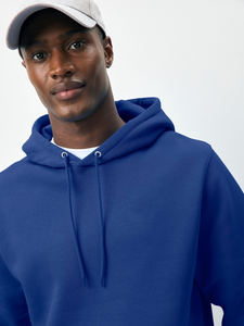 High Quality Customize Fleece Hoodies Oversized Custom Logo Fleece Basics Cotton Hoodie In Blue Color - Product Image 2