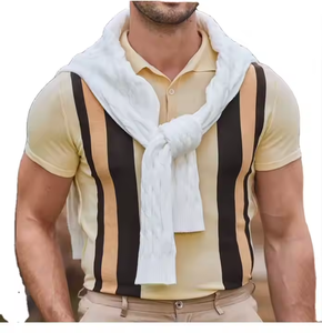 Golf personnalisable pour hommes pour polos Logo d'impression brodé 100% coton Polyester solide tricoté uniforme taux de vente entier - Product Image 5