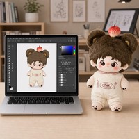 Poupée en peluche personnalisée Kawaii, combinaison matelassée en coton, jouet doux, pince à cheveux pomme, cadeau