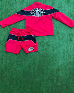 Custom Logo Unisex Knitted Baggy Jogger Streetwear Summer Cotton Plus Size Hip Hop Unisex <b>Shorts</b> Set - Product Image 4