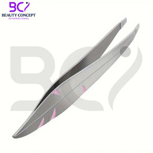 Pinzas de Cejas de Acero Inoxidable Personalizadas de Alta Precisión con Punta Inclinada, Herramienta Duradera para Depilación y Modelado de Cejas con Diferentes Diseños de Forma - Product Image 4