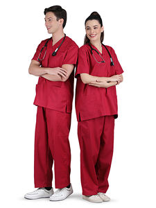 Conjunto médico unisex antibacteriano, Top y pantalones, tela de algodón polivinílico, tamaño personalizado para uniformes de hospital (mujeres y hombres) - Product Image 2