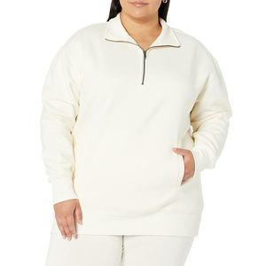 Sweat-shirt à demi-zip en coton surdimensionné pour homme, style coréen, avec logo personnalisé, impression numérique, vente en gros OEM, hiver - Product Image 5