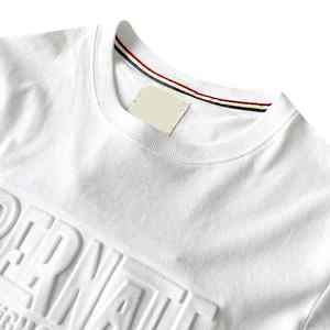 T-shirts en relief pour hommes Logo personnalisé Conception 3D T-shirt surdimensionné à épaules tombantes T-shirt à manches courtes en coton épais T-shirt Streetwear vierge - Product Image 4