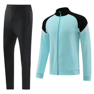 Tops de entrenamiento de fútbol para hombres de alta calidad, chándal de fútbol de invierno con cremallera completa con rayas de alta visibilidad, conjuntos al por mayor - Product Image 1