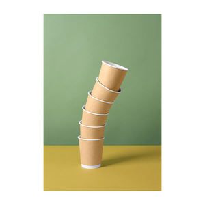 Approvisionnement direct en usine Gobelet en papier kraft à double paroi de 5oz Logo personnalisable recyclable jetable de résistance à la chaleur de haute qualité - Product Image 1