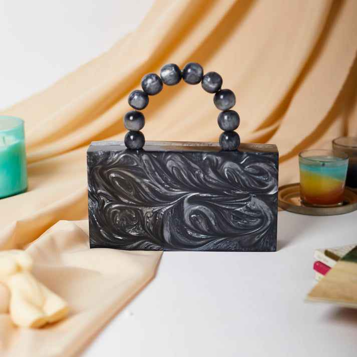 New Design Handmade Resin Clothe Hand Bag with Customized Color and Design Women's Clutches for Wedding Home Party