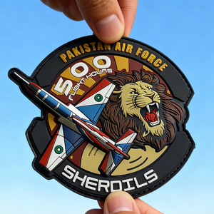 Écusson en PVC personnalisé de la <span class=keywords><strong>division</strong></span> aérienne du Pakistan, fabrication directe, logo en caoutchouc souple 3D avec dos auto-agrippant - Product Image 5