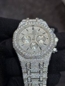 Iced 925 Moissanite <b>Watch</b> <b>for</b> Hop Vvs Quality Vvs1 Jewelry <b>Women</b> Diamond Pass Tester 100% Out Hip 925 Moissanite <b>Watch</b> - Product Image 4