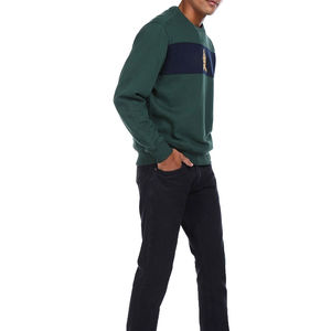 Sudadera con capucha de cuello redondo para hombre con patrón sólido personalizado con logotipo bordado de mezcla de algodón para invierno - Product Image 5