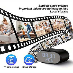 Cámara de Seguridad Inalámbrica con Reloj Despertador 4K, Detección de Movimiento, Compatible con WIFI, Visualización Remota en Tiempo Real, Alertas por Aplicación y Correo Electrónico, Datos en la Nube, IP - Product Image 3