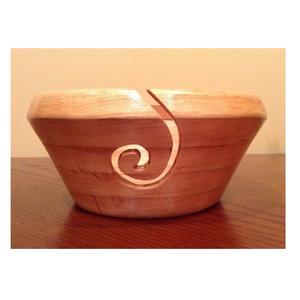 Rustic brown wooden yarn holder unique design large <b>knitting</b> organizer handcrafted natural finish Decoration & gifting yarn <b>bowl</b> - Product Image 1