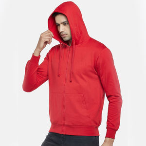 Personalizado Todo en color Cualquier logotipo Oem Odm Rts Venta al por mayor Peso pesado Cremallera Sudadera con capucha Bolsillo frontal - Product Image 1