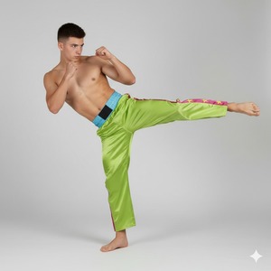 Pantalon de Kick-Boxing pour Adultes, Pantalon de Karaté, Pantalon d'Arts Martiaux, Pantalon de Kick-Boxing de Haute Qualité pour Hommes et Femmes, Contact Total - Product Image 5