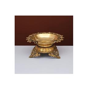 Bol décoratif '''''''' 'Pooja en laiton pour plats de cuisine et de service avec pot de service décoratif polonais brillant - Product Image 2