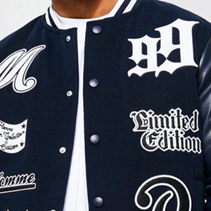 2025 Baseball Vestes OEM Conception Personnalisée Varsity Veste PU Manches Mode En Cuir Épais Letterman Vestes Patchs Personnalisés - Product Image 3