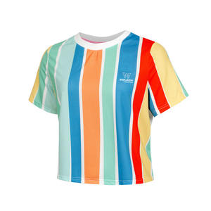 เสื้อยืดพิมพ์ลายโพลีเอสเตอร์สำหรับทั้งชายและหญิงผ้าถักสีแบบกำหนดเองได้ - Product Image 2