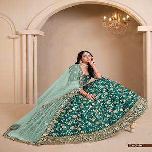 Colección Premium Nueva variedad Hermosa seda artística con bordado Lehenga Choli Mujer Fabricante - Product Image 1
