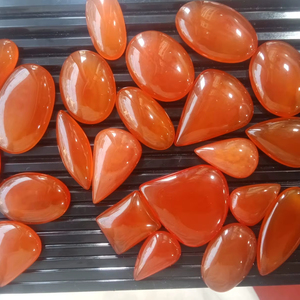 Nouveaux bijoux pour femmes en ligne avec pierre précieuse naturelle de cornaline de haute qualité, cabochon lisse en forme de poire, pierres précieuses - Product Image 2